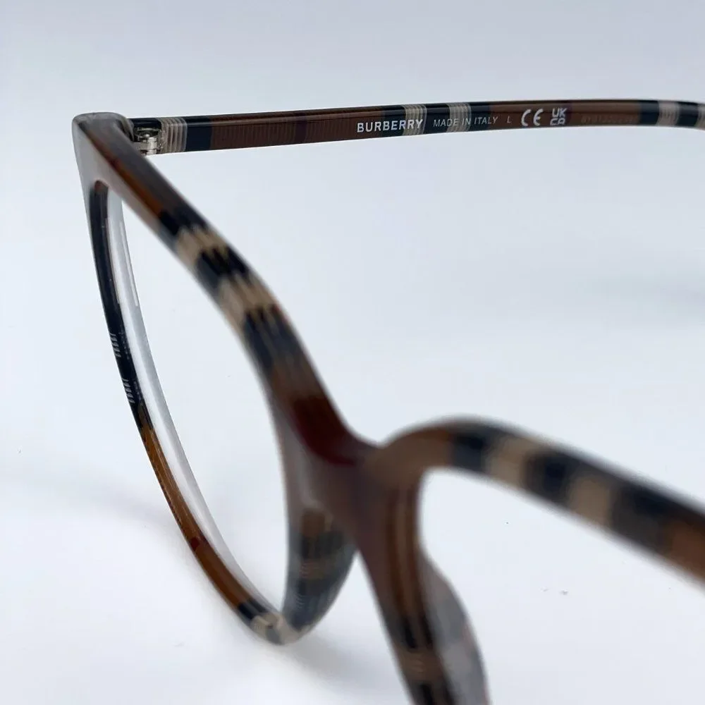 NEW Burberry BE2367 3966 Check Brown Square Women Eyeglasses
